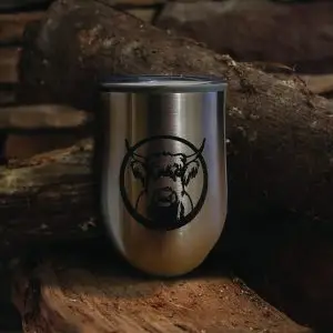 Coffee cup, thermal with cow icon