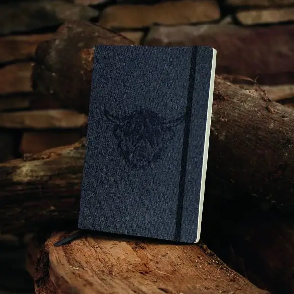 Notepad Charcoal Corvus Notebook Debossed