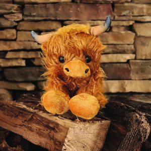 Toy, stuffed Highland cow - Red